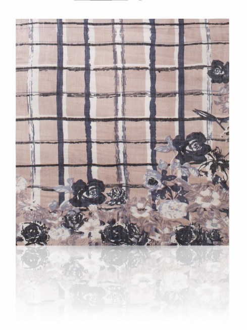 Палантин Женский W-ROSE.CHECKS/GREY